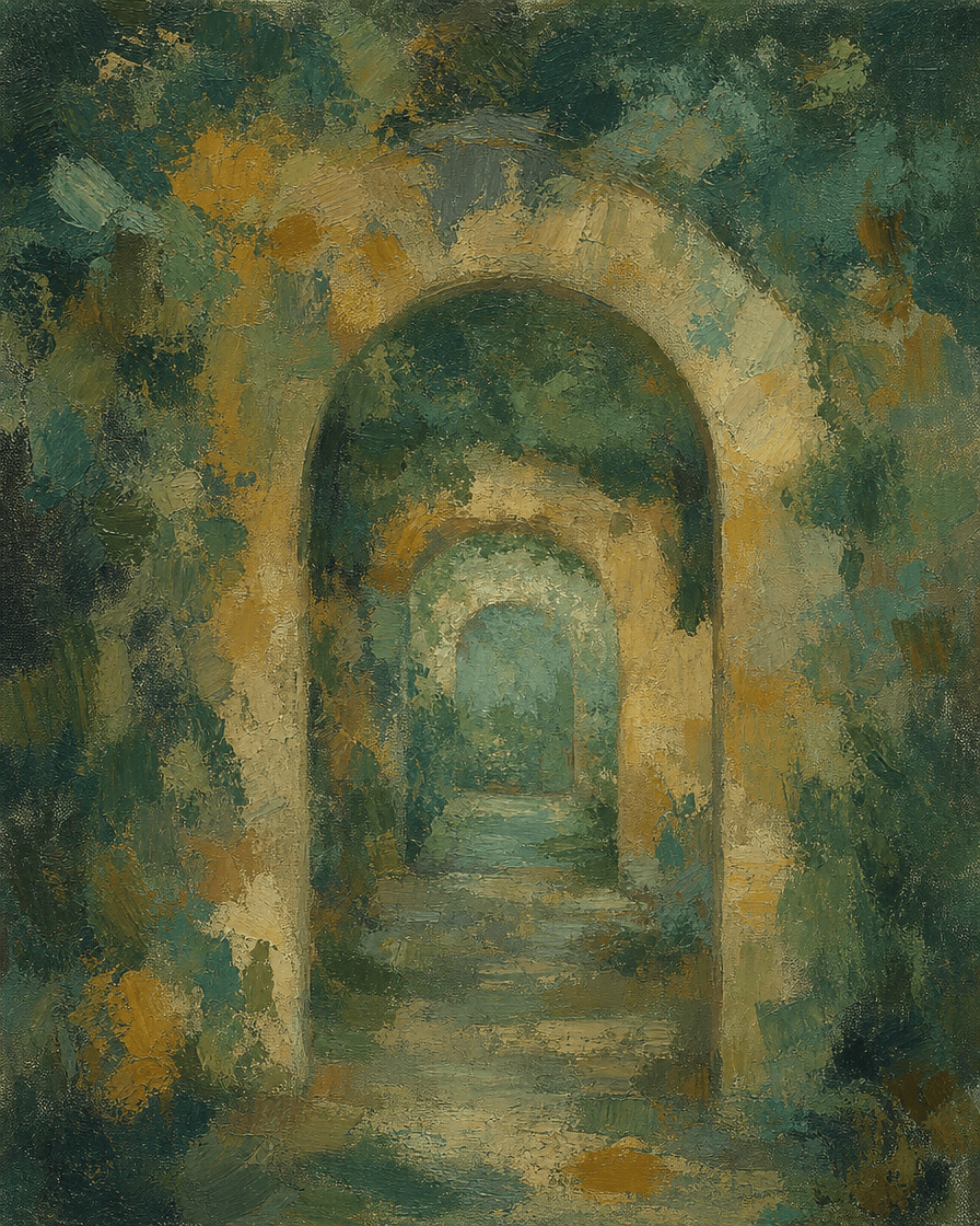 Identical doors along a long corridor