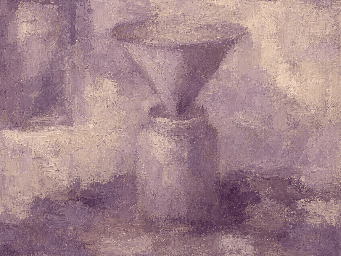Funnel resting in the neck of a glass jar